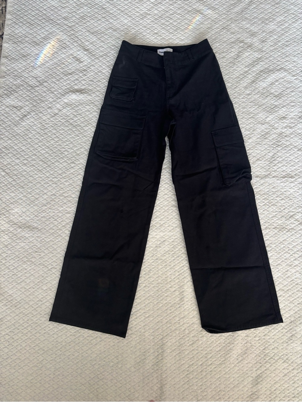 TNA Wide Leg Black Cargo Pants
